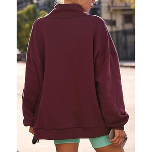 <b>Top</b> Demanding OEM Women Knitted Sweatshirt High Quality Material Customized Mock Neck Turtle Neck Colors Breathable Lined Casual - Product Image 2