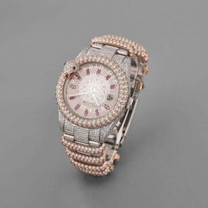 Reloj de Lujo Shendiquan con Diamantes para Hombre, Caja Plateada con Moissanita de 28 mm, Movimiento Analógico de Cuarzo ETA, Esfera de Cristal de Zafiro, Resistente al Agua 10 m - Product Image 5