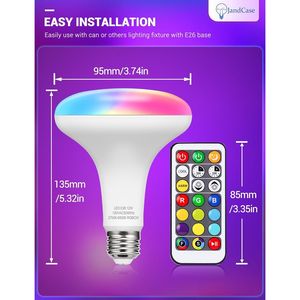 Fari LED BR30 RGB+Luce Calda+Luce Fredda 12W 1050lm Dimmerabili e con Telecomando Cambio Colore Equivalente a 100W - Product Image 3