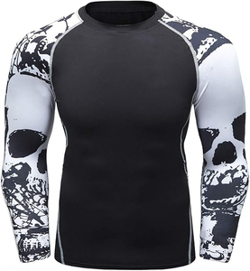 Haut de compression unisexe haute élasticité, anti-UV UPF+50, séchage rapide, coupe ajustée, personnalisable avec logo, pour la natation et l'entraînement - Product Image 1