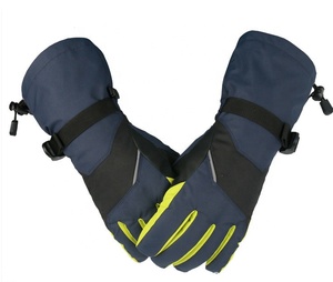 Venta al por mayor Los mejores guantes de esquí cálidos y duraderos Manoplas Impermeables Cuero de relleno real Nieve Snowboard Guantes para motos de nieve Fabricante - Product Image 2