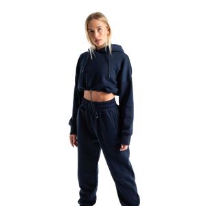 OEM personalizado pulóver fuera del hombro Crop Top Sudadera con capucha Casual manga larga Sudadera con capucha señoras en blanco gimnasio entrenamiento recortado Sudadera con capucha - Product Image 1