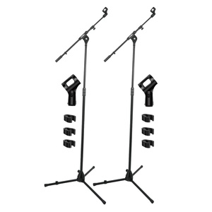 Support de microphone 5 tiges, 2 pièces, réglable, 82 pouces, avec bras télescopique en métal de 180 degrés - Product Image 1