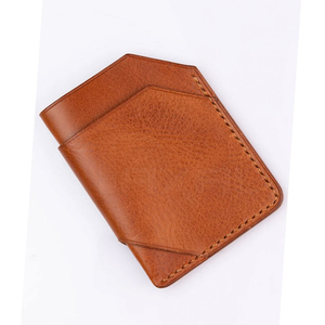 Trendy Custom Genuine Leather Unique <b>Wallet</b> Unisex Fold Closure Minimalist Design <b>Card</b> <b>Holder</b> Leather <b>Wallets</b> - Product Image 3