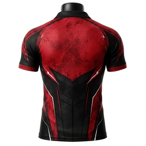 Camiseta de Rugby Ligera, Transpirable, de Secado Rápido, Material de Poliéster, Tejido que Absorbe la Humedad, Ajuste Atlético Flexible, Duradera, Deportiva - Product Image 2