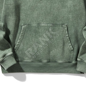 Servicio OEM, el mejor material disponible en diferentes colores básicos, sudaderas con capucha para hombre, mezcla de algodón, lavado ácido. - Product Image 6