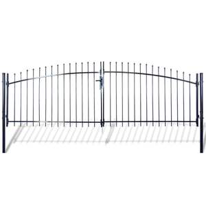 Porta doppia lancia superiore recinzione cancello 13 'X 5' Design elegante per lo spazio di vita all'aperto - Product Image 1