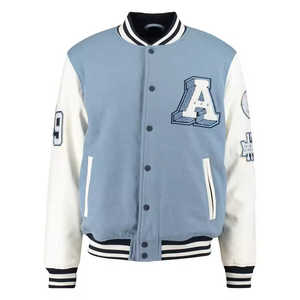 Custom Logo High Quality CVC <b>Fleece</b> Uniform College Baseball <b>Jacket</b> for Men Wholesale Varsity Men's Sports <b>Jacket</b> manufacturer - Product Image 6