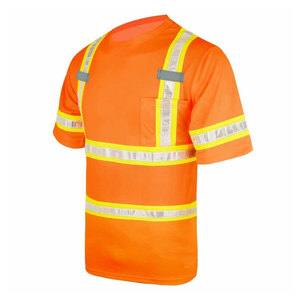 Green Black <b>Hi</b> <b>Vis</b> Reflective Safety <b>T</b> <b>Shirt</b> Short Sleeve Workwear Safety Reflective Construction 2025 Customized Safety <b>T</b> <b>Shirt</b> - Product Image 5