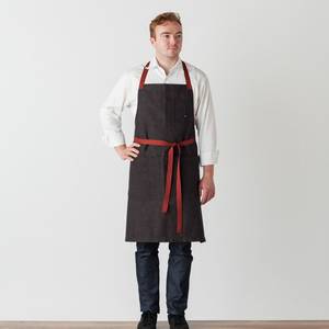 Tablier de barista personnalisé en toile avec sangle en cuir réglable, uniforme professionnel pour café, gilet d'outillage pour barman, vente en gros, fabricant - Product Image 3