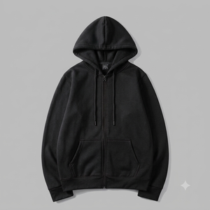 Sudadera con capucha y cremallera de manga larga para mujer, corte ajustado, informal, para hombre y mujer, ropa deportiva holgada - Product Image 1