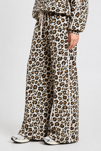 Joggers amples et doux pour femmes, imprimé léopard blanc et jaune, style streetwear décontracté, respirants, pour la mode féminine - Product Image 3