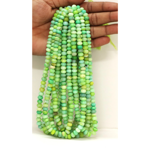 Perles Rondelles d'Opale Verte : Pierres Précieuses Lisses de Qualité AAA (7-9mm, 16 pouces) - Product Image 3