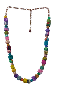 Collar de varias capas estilo bohemio con cuentas de resina coloridas, joyería hecha a mano de forma redonda unisex - Product Image 6