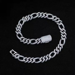 Fully <b>Iced</b> <b>Out</b> Lab Mossanite Diamond Cuban Link <b>Chain</b> Luxury Hip Hop Customized Wedding Jewelry Best Gift for Men - Product Image 2