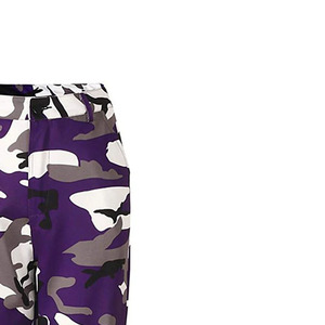 Men's Purple <b>Camouflage</b> <b>Cargo</b> Sweatpants High Waist Elastic Multiple Pockets Casual Style Breathable Midweight Spring Wear - Product Image 3