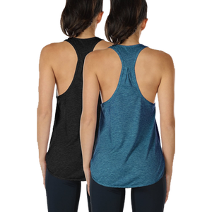 Custom Embroidery Logo High Stretch Crew Neckline Sleeveless Rib Knit Vest Gym Fitness Ribbed Tank <b>Top</b> for Women - Product Image 6