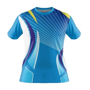 ผู้ชายเสื้อยืดแห้งเร็วผู้หญิงการฝึกอบรมแบดมินตันเครื่องแบบเด็กขนาดใหญ่รอบคอเสื้อยืดเสื้อวิ่ง - Product Image 1