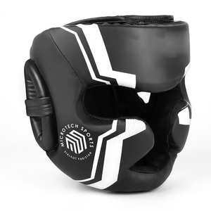 Professional Mexican <b>Style</b> Boxing <b>Head</b> Guard - Custom Logo Synthetic Leather MMA Sparring Headgear - Full Face Protection Muay - Product Image 3