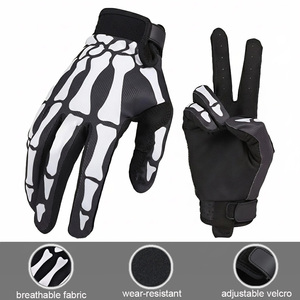 Gants de moto respirants à doigts entiers, antidérapants, résistants à l'usure, unisexes, en polyester, pour motocross et course - Product Image 3