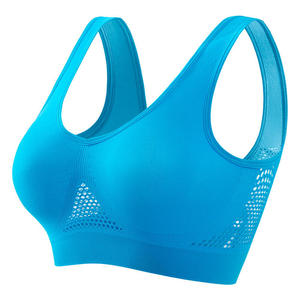 Wholesale Women's <b>Plus</b> <b>Size</b> High Elastic Eco-Friendly Sports Bra Fitness No Steel <b>Ring</b> Yoga Breathable Gathered Workout Front - Product Image 4