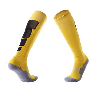 High Quality Custom Design Men's Sport <b>Socks</b> Breathable Non-Slip Terry Basketball Football Soccer Trampoline-Long Logo Grip - Product Image 4
