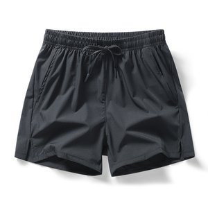 Shorts de plage pour hommes 100 % polyester, taille élastique unie, coupe ample, décontractés, séchage rapide, écologiques, pour le surf et les sports d'été - Product Image 3