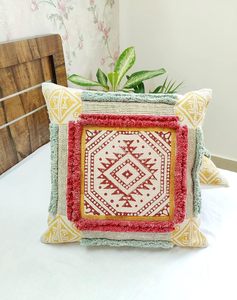 Sophisticated Global-Inspired Decorative <b>Cushion</b> <b>Cover</b> with Rich Multi-Layered Textures - Product Image 3
