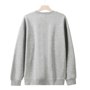 Sudadera de Cuello Redondo Holgada de Manga Larga en Color Sólido, 320g, Poliéster y Algodón, Personalizable con Logotipo - Product Image 2