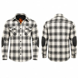 <b>Men's</b> Plaid Flannel <b>Shirt</b> With Elbow Patches Button Down Collar Long Sleeve Workwear Style Casual <b>Shirt</b> Autumn Wear - Product Image 1