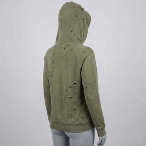 Meistverkaufte Damen Öko-Freundliche Distressed Hoodies Komfortable Oversized Streetwear-Kollektion Personalisiertes Front-Branding - Product Image 3