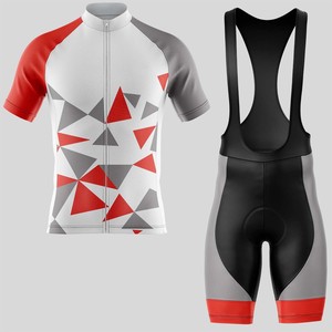 Vente flash - Tenue de cyclisme sur mesure, écologique, antibactérienne, respirante, coupe-vent, 100% polyester, ensemble de maillots et de shorts de vélo pour hommes - Product Image 5