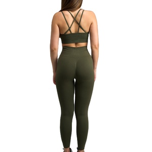 Ensemble de yoga 2 pièces léger pour femmes grandes tailles, respirant, soutien-gorge de sport, leggings sans couture, taille élastique, ensembles de vêtements de yoga - Product Image 6