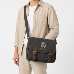 Sac messager pour hommes avec compartiments fonctionnels, fermeture sécurisée et sangle réglable, offrant une organisation facile pour le travail et les voyages - Product Image 5