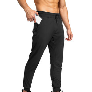 High Quality Men's Straight Casual Lightweight Canvas <b>Trousers</b> Drawstring Closure Dark Wash PolyesterCotton Blend OEM Service - Product Image 4