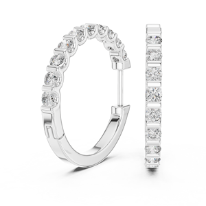 Pendientes de hebilla de aro clásicos de Plata de Ley 925 de Zirconia sintética para regalo, uso diario, fiestas, cumpleaños - Product Image 3