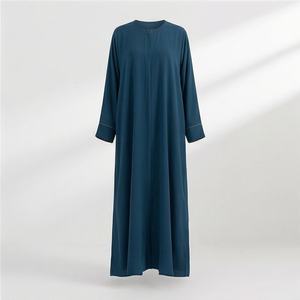 Robe décontractée islamique personnalisée à manches longues pour femme, imprimée, avec logo, grande taille, vente en gros - Product Image 1