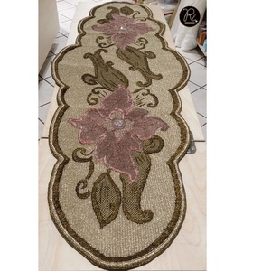 Unique Flower And Leaf <b>Beaded</b> Table Runner & Placemats Use For Table Decoration In Wedding Festival Buy Direct From Supplier - Product Image 1