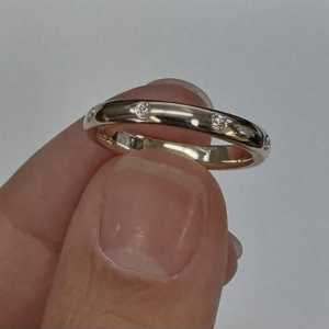 Custom Lab Grown Diamond Wedding Bands 10K 14K 18K Solid Gold Flush Set Shiny Stackable Matching <b>Rings</b> For Women's Wholesale - Product Image 2