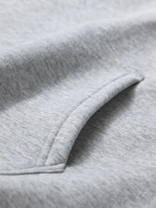 Sweat-shirt à capuche unisexe gris 320 GSM, coupe classique, en molleton de coton, pull décontracté avec poche avant, vêtement d'hiver, séchage rapide - Product Image 4