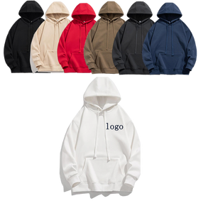 Custom Hoodies Men's <b>100</b>% <b>Polyester</b> Heavy Weight Luxury Quality Puff Printing Oversized Streetwear Pullover Hoodies for Men - Product Image 2