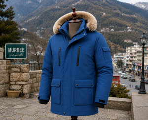 Veste d'hiver courte décontractée pour homme, parka à capuche en fausse fourrure, doudoune matelassée, fermeture éclair, polyester, coupe-vent, vêtements d'extérieur - Product Image 5
