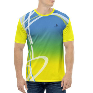 Camiseta Deportiva Sublimada para Hombre al por Mayor, con Logotipo Personalizado, Manga Corta, Cuello Redondo, Transpirable, de Secado Rápido, para Verano - Product Image 6