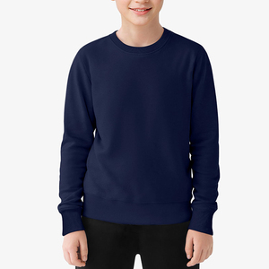 Sudadera con capucha azul marino para niños, de algodón y poliéster, de manga larga, para niños - Product Image 1