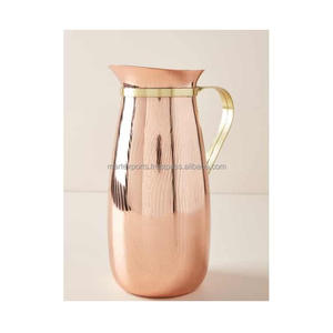 Gobelet élégant en cuivre fait à la main pour stocker de l'eau fraîche et pure réutilisable et durable pour une utilisation quotidienne du bien-être à la maison - Product Image 4