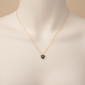 Colgante de Corazón de Obsidiana Negra, Colgante de Piedra Preciosa Plateado en Plata, Joyería de Cristal Delicada, Regalo de Energía Curativa - Product Image 6