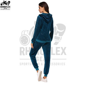 Ensemble de survêtement unisexe en coton avec logo personnalisé, ensemble de jogging 2 pièces, ensemble de survêtement court en velours, survêtement en velours pour femme - Product Image 4