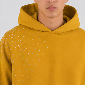 Sudadera con Capucha de Rhinestone para Hombre, Fabricación Profesional, Alta Calidad, Talla Grande, Sudadera Pesada con Rhinestone para Hombre - Product Image 3