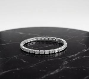 สร้อยข้อมือเงินแท้ชุบทองคำขาวประดับเพชร ดีไซน์หรูหรา ระยิบระยับ เหมาะสำหรับงานแต่งงาน ของขวัญสำหรับผู้หญิง หรืองานปาร์ตี้ - Product Image 6