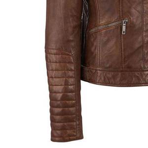 Nuevas Chaquetas Marrones Personalizadas con Logotipo para Mujer, Chaqueta Vintage para Invierno, Abrigos Modernos de Cuero, Chaquetas Bomber de Piel Auténtica, Ropa Urbana - Product Image 5